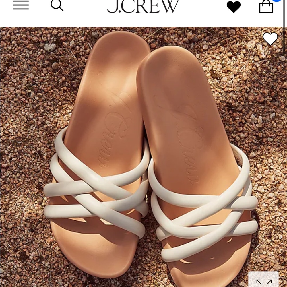 SOLD MARKETPLACE 4/26 CREW NIB Leather Padded Strap Sandal - Picture 2 of 8